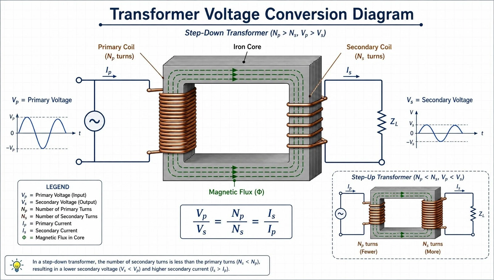 Stepdowntransformerdiagram500kb Stepdowntransformerdiagram500kb